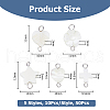 50Pcs 5 Styles Natural Freshwater Shell Connector Charms PALLOY-HS00009-2