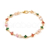 Glass Beaded Link Bracelets for Women BJEW-JB11976-01-3