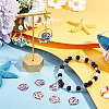 SUNNYCLUE 40Pcs 2 Colors Baking Painted Alloy Enamel Pendants ENAM-SC0003-14-4