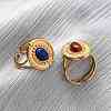 304 Stainless Steel Adjustable Open Cuff Rings RJEW-A071-15G-3