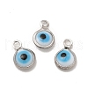 304 Stainless Steel with Glass Enamel Charms STAS-G305-10P-4