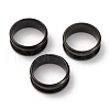 201 Stainless Steel Grooved Finger Ring Settings STAS-TAC0001-10A-B-5