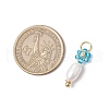 Glass Seed Beaded  Flower Pendants PALLOY-MZ00679-2