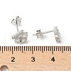 925 Sterling Silver Clear Cubic Zirconia Stud Earrings EJEW-Q032-01C-P-5