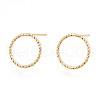 Brass Stud Earrings EJEW-N018-006-NF-1