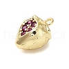 Brass Micro Pave Cubic Zirconia Pendants KK-L229-001G-05-2