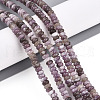 Natural Lepidolite/Purple Mica Stone Beads Strands G-T140-77-1