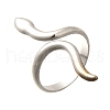 Snake 304 Stainless Steel Open Cuff Rings for Women RJEW-M046-02P-2