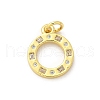 Brass Micro Pave Cubic Zirconia Pendants KK-S511-18G-1