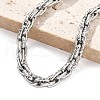 304 Stainless Steel Rope Chain Bracelets for Men Women BJEW-Q038-09P-2