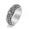 Rotatable Stainless Steel Finger Ring PW-WG74BEB-03-1