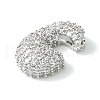 Rack Plating Brass Clear Cubic Zirconia Pendants KK-S378-01P-C-2