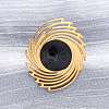 Round 304 Stainless Steel Enamel Cuff Rings RJEW-D306-29G-4