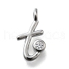 Brass Micro Pave Cubic Zirconia Pendants KK-B132-12P-T-1