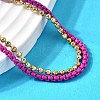 Brass Beaded Double Strand Bracelets BJEW-U040-02G-01-3