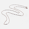 925 Sterling Silver Chain Necklaces STER-F039-45cm-08RG-1