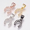 Brass Micro Pave Cubic Zirconia Charms ZIRC-E145-27-1