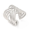 201 Stainless Steel Open Cuff Ring RJEW-E063-48P-1