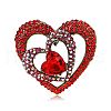 Heart Alloy Rhinestone Brooches for Backpack Clothes PW-WGF90AF-01-1