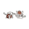 Synthetic Goldstone Kitten Pendants G-J386-C17-15-2