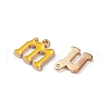 Alloy Enamel Pendants PALLOY-V009-14KCG-2