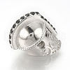 Brass Micro Pave Cubic Zirconia Beads ZIRC-Q015-111P-2