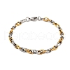 201 Stainless Steel Rope Chain Bracelets BJEW-B078-109GP-1