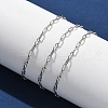304 Stainless Steel Paperpclip Chains Bracelets for Women BJEW-U043-01P-3
