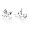 Brass Stud Earring Findings X-KK-S360-174P-2