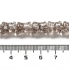 Transparent Crackle Glass Beads Strands GLAA-D025-01H-4