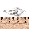 Brass Clear Cubic Zirconia Fold Over Clasps KK-Z078-39P-3