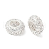 Brass Micro Pave Cubic Zirconia Beads KK-A254-03B-S-1