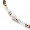 Natural Mixed Gemstone & Pearl & Opalite Beaded Necklace for Women NJEW-JN03977-5