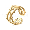 304 Stainless Steel Multi-layer Open Cuff Rings for Women STAS-Z108-03G-03-4