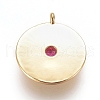 Brass Micro Pave Cubic Zirconia Pendants ZIRC-L075-63A-3
