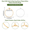 Beebeecraft 100Pcs 2 Colors 316 Surgical Stainless Steel Wine Glass Charms Rings STAS-BBC0005-95B-2