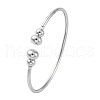 304 Stainless Steel Cuff Bangles BJEW-P310-08P-4