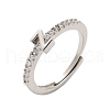 S925 Sterling Silver Adjustable Letter Rings for Women RJEW-M068-01P-Z-2