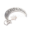 Alloy Moon Pendants PALLOY-JF02290-02-3