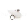 Natural Trochus Shell Nuggets Charms PALLOY-JF03439-02-5