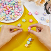 DICOSMETIC 84PCS 6Colors Opaque Acrylic Beads SACR-DC0001-14-3