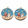 Alloy Enamel Pendants ENAM-T011-98-NR-2