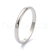 Non-Tarnish 2mm Polished Plain Dome Finger Ring for Girl Women RJEW-C012-05C-P-3