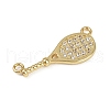 Brass Micro Pave Cubic Zirconia Pendants KK-M322-22G-2