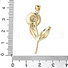 Brass Micro Pave Cubic Zirconia Pendants KK-A252-06A-G-3