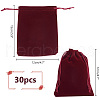   30Pcs Rectangle Velvet Pouches TP-PH0001-21A-2
