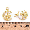 Brass Micro Pave Cubic Zirconia Cross Pendants ZIRC-T016-01G-3