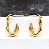 Ion Plating(IP) 304 Stainless Steel C-shape Stud Earrings EJEW-P197-03G-5