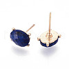 Natural Lapis Lazuli Stud Earrings EJEW-N057-01C-2