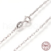 Anti-Tarnish Rhodium Plated 925 Sterling Silver Mariner Link Chain Necklaces STER-L059-13P-3
